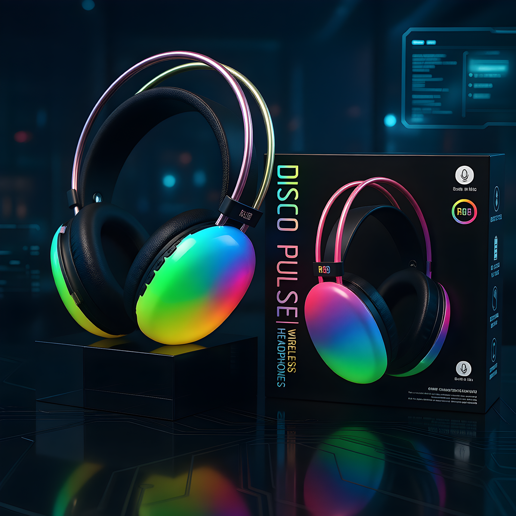 GENZEROX NeonPulse Series | Premium RGB Wireless Over-Ear Headphones