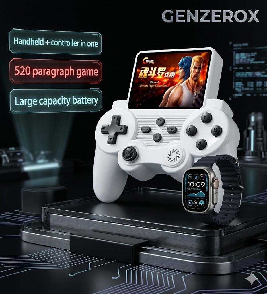 GENZEROX HOT-5 Ultimate 3-in-1 Gaming Console & Smartwatch Bundle